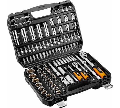 Набор сменных головок NEO Tools 1/2", 1/4” CrV 111 шт. 08-910