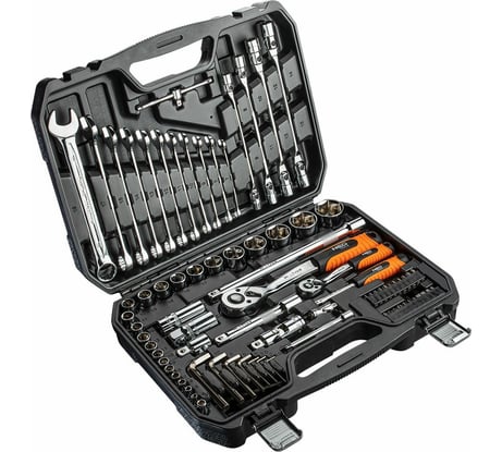 Набор сменных головок NEO Tools 1/2", 1/4” CrV 77 шт. 08-915