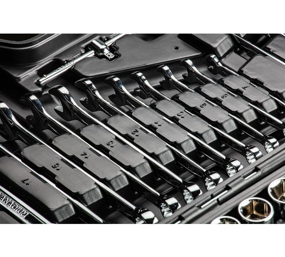 Набор сменных головок NEO Tools 1/2", 1/4” CrV 77 шт. 08-915