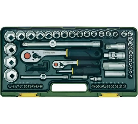 Набор с флажковыми трещотками (65 шт; 1/2"-1/4") Proxxon PR- 23286