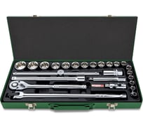 Набор головок и аксессуаров TOPTUL 1/2 DR 12-гранных дюймовых 5/16 DR-1-1/4 DR, 25 предметов в металлическом кейсе GCAD2514