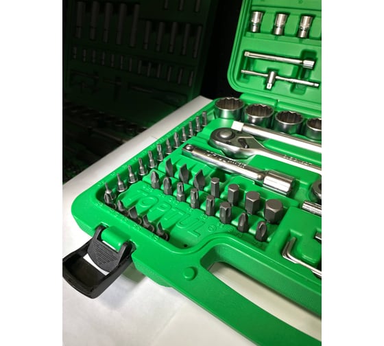 Набор инструментов в чемодане TOPTUL 1/4 DR и 1/2 DR 12-гр., 94 предмета, GCAI094R1