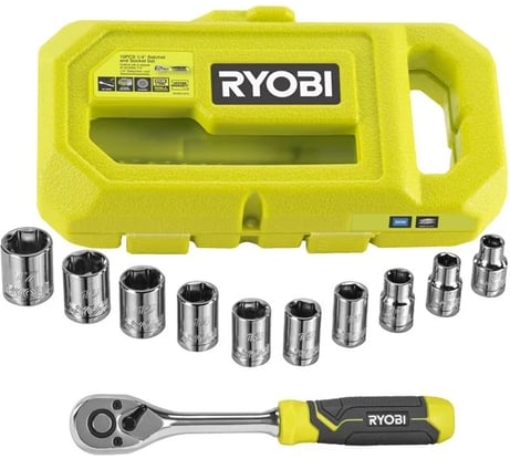 Набор из трещотки и торцевых головок Ryobi RHRS10PC 5132006067