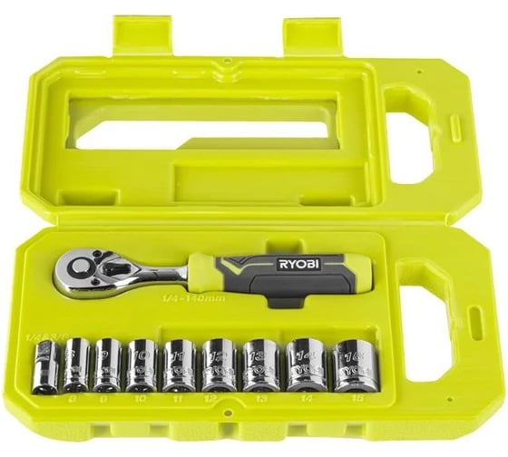 Набор из трещотки и торцевых головок Ryobi RHRS10PC 5132006067