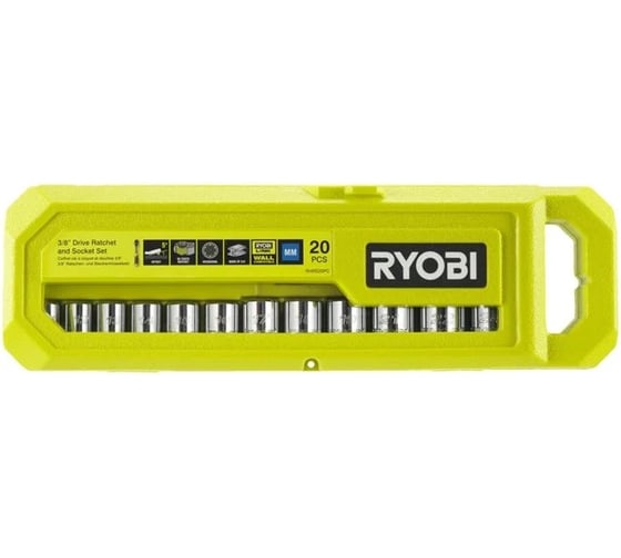 Набор из трещотки и торцевых головок Ryobi RHRS20PC 5132006069