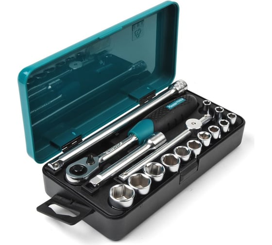 Набор торцевых головок Kamasa Tools 1/4", 16 предметов K 25004 1