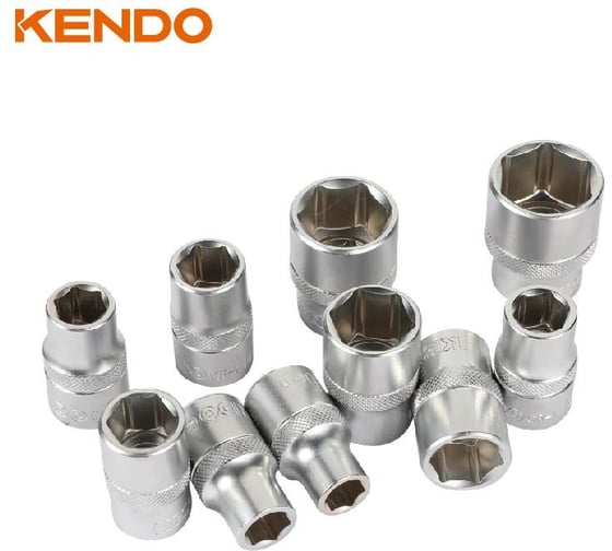 Набор головок KENDO 1/2", 10-24 мм, 11 шт. 16204