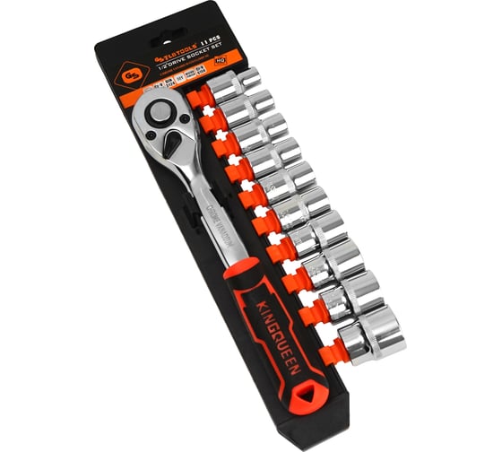 Трещотка с шестигранными головками KINGQUEEN 1/2", 11 шт. WIB-10051