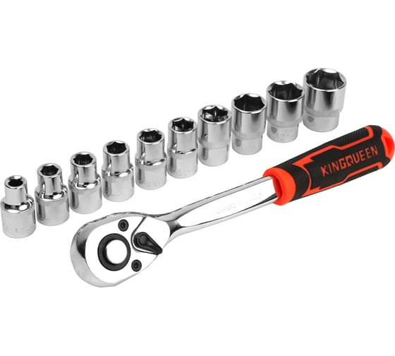 Трещотка с шестигранными головками KINGQUEEN 1/2", 11 шт. WIB-10051