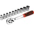 Трещотка с шестигранными головками KINGQUEEN 1/2", 11 шт. WIB-10051 3