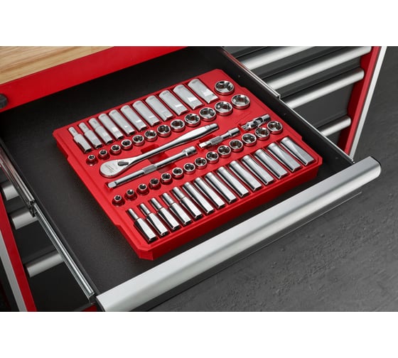 Набор метрический и дюймовых головок с трещоткой Milwaukee 3/8" 4932464946 1