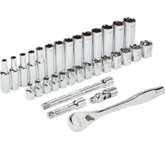 Набор метрических головок с воротком Milwaukee 3/8 дюйма, 32 предмета 4932464945 1