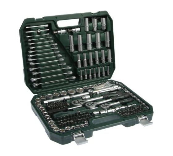 Набор инструментов в кейсе TUNDRA автомобильный, CrV, 1/2", 1/4", 3/8", 215 предметов 881836