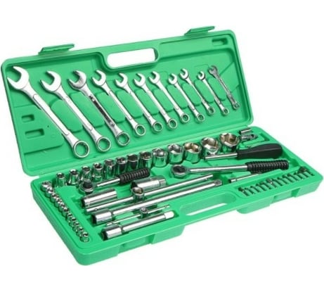 Набор инструментов в кейсе TUNDRA универсальный, 1/2" и 1/4", 66 предметов 881867