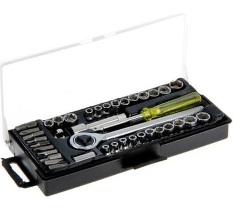 Набор инструментов в кейсе ТУНДРА универсальный, 1/4" и 3/8", 40 предметов 881855