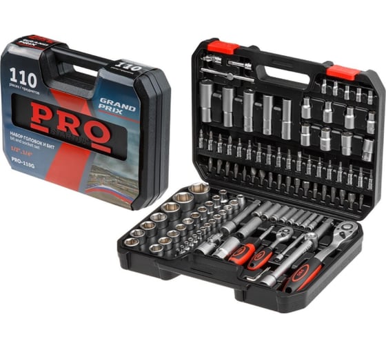 Набор головок и бит STARTUL PRO GRAND PRIX 1/4", 1/2", 110 предметов PRO-110G