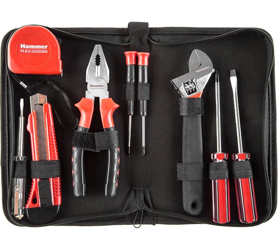 Набор инструментов HAMMER Flex 601-035 9 предметов, в пенале 400842