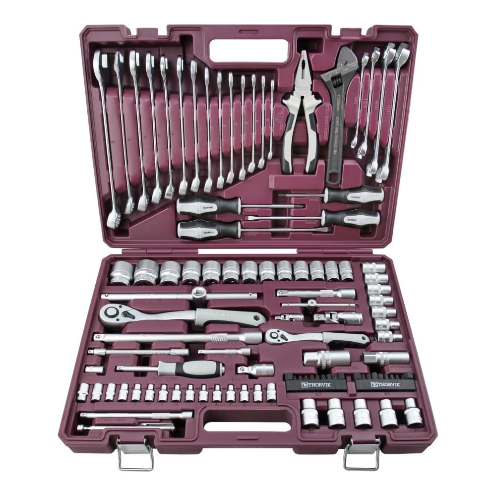 УниверсальныйнаборинструментаTHORVIKTS1011/4",1/2"DR,101предмет054011