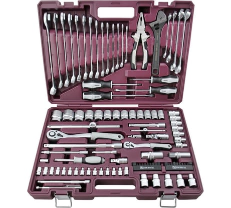 Универсальный набор инструмента THORVIK TS101 1/4", 1/2"DR, 101 предмет 054011