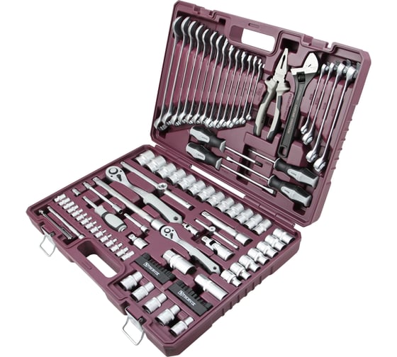 Универсальный набор инструмента THORVIK TS101 1/4", 1/2"DR, 101 предмет 054011
