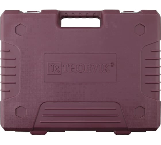 Универсальный набор инструмента THORVIK TS077/12 1/4", 1/2"DR с головками торцевыми 12-гранными, 77 предметов 054006