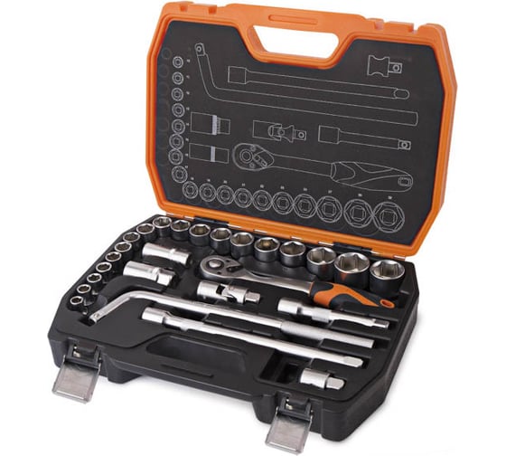 Набор инструмента с трещоткой KENDO 1/2" 26 шт. 90565