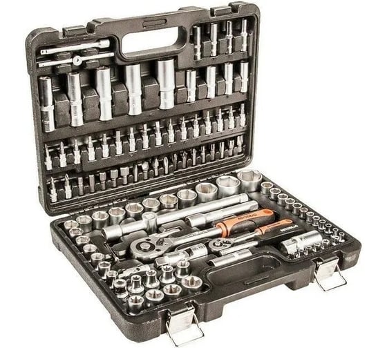 Набор головок торцевых и вставок АвтоDело 1/2" 1/4" DR 108 предметов 39818 10608
