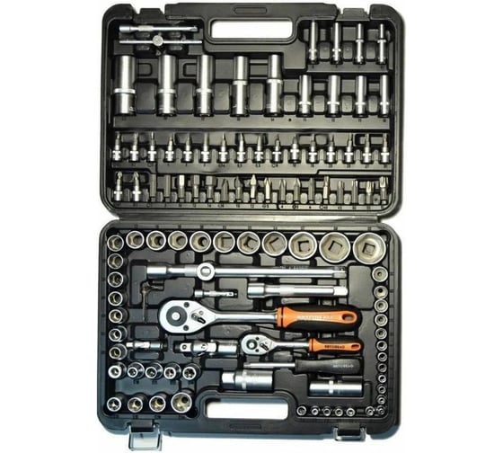 Набор головок торцевых и вставок АвтоDело 1/2" 1/4" DR 108 предметов 39818 10608