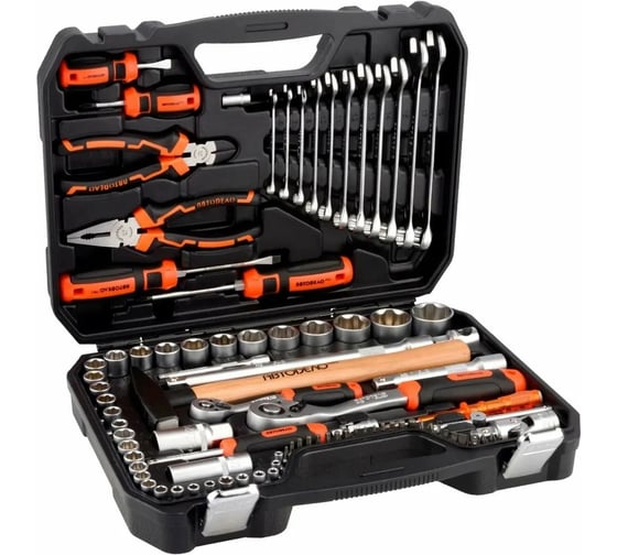 Набор инструмента АвтоDело 90предметов 1/2"DR 1/4"DR PRO 39890 10702