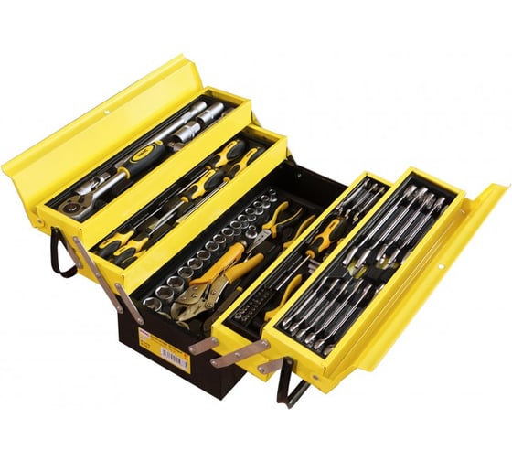 Набор инструмента WMC TOOLS 87 пр. 6гр., в металлическом складном кейсе WMC-4087C