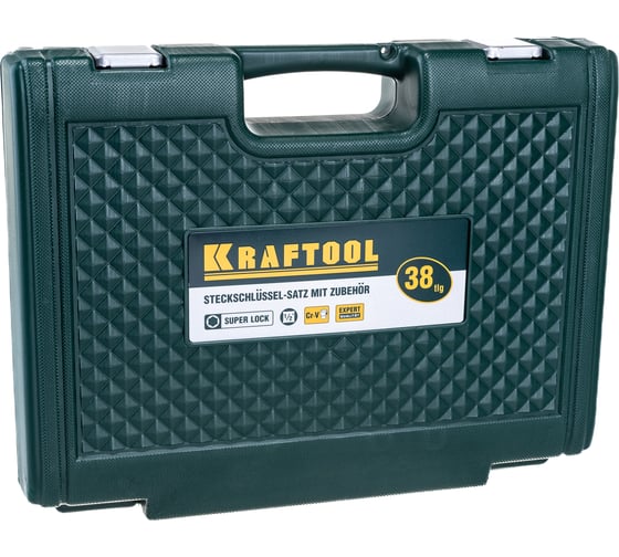 Набор инструмента KRAFTOOL Expert QUALITAT торцовые головки SUPER LOCK, 1/2, 38 предметов 27886-H38_z02
