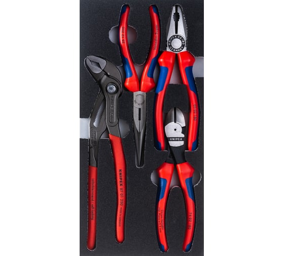 Набор ШГИ KNIPEX COBRA Basic  4 предмета KN-002001V15