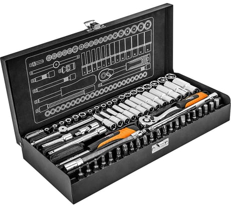 Набор сменных головок и бит NEO Tools 63 шт 1/4 08-679