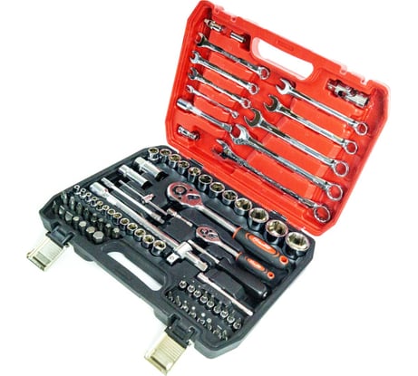 Набор слесарно-монтажный Политех Quality 1/4", 1/2", 82 предмета 2809617