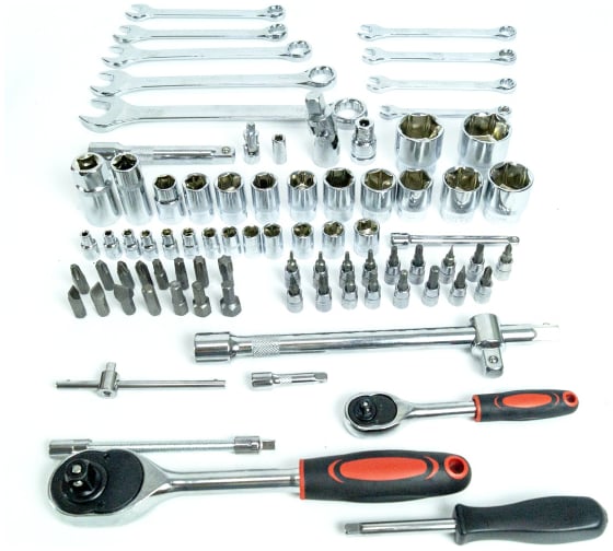 Набор слесарно-монтажный Политех Quality 1/4", 1/2", 82 предмета 2809617