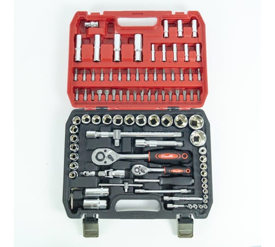 Набор слесарно-монтажный Политех Quality 1/4", 1/2", 94предмета 2809612