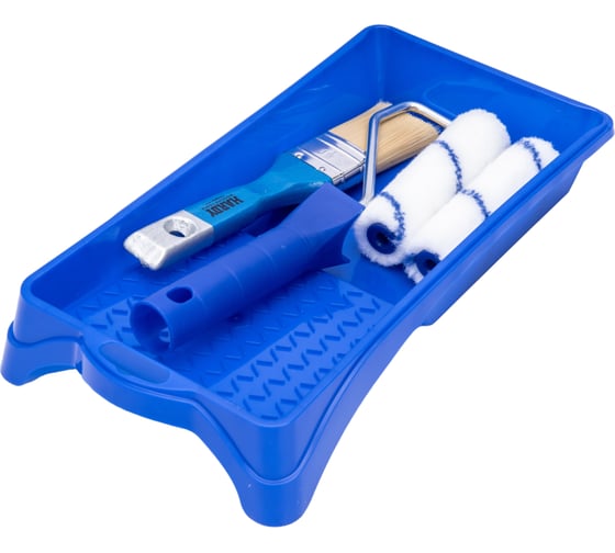 Набор HARDY №72 валик Gepardakryl 10 см, ролик, кисть 1,5” ванночка 0180-720000