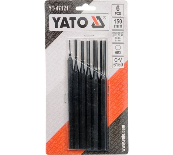 Набор выколоток YATO 1,5-8мм 6 предметов YT-47121 371447121 092 1