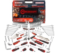Набор инструментов Forcekraft 1/4", 3/8", 1/2", (6-гр.) 4-32 мм, 142 предмета FK-41421-5 NEW(57366)