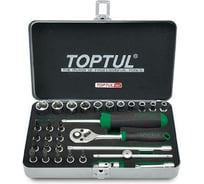 Набор головок и аксессуаров TOPTUL 1/4DR, 31 предмет в кейсе GCAD3101