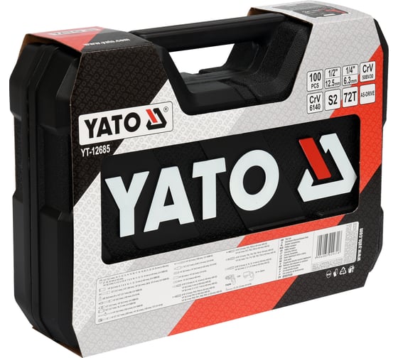Набор инструментов YATO 100 предметов с шуруповертом AKU YT-12685