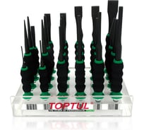 Набор зубил выколоток и кернеров TOPTUL с защитными рукоятками, 24 предмета GAAY0010