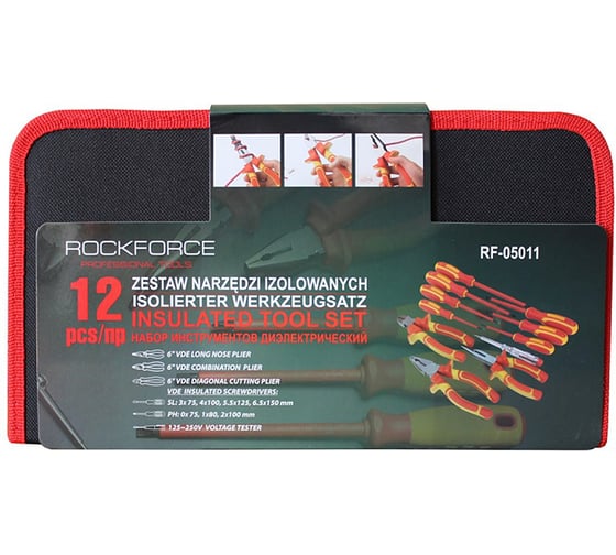 Набор инструмента Rockforce диэлектрического, 12 пр в сумке RF-05011(47744)