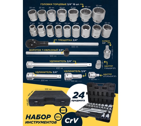 Набор инструментов Forsage 24пр F-6241-9(9734)