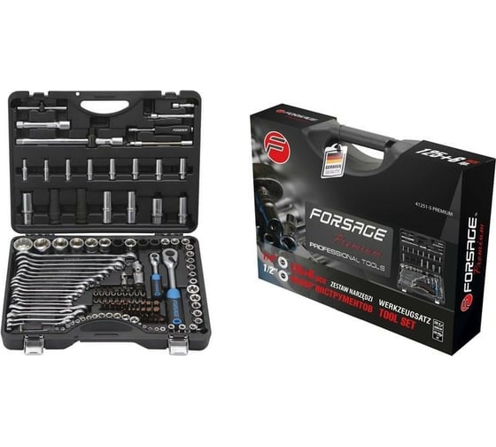 Набор инструментов Forsage 125+6  предметов F-41251-5 PREMIUM(47697)