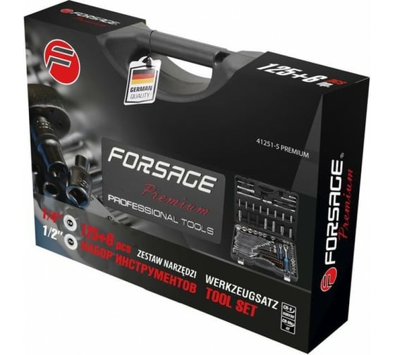 Набор инструментов Forsage 125+6  предметов F-41251-5 PREMIUM(47697)