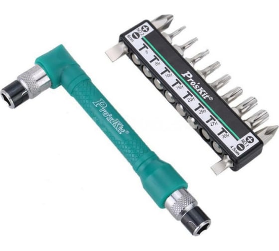 Набор бит ProsKit 1PK-212H 12 шт, горизонтальный и вертикальный ключ С00035805