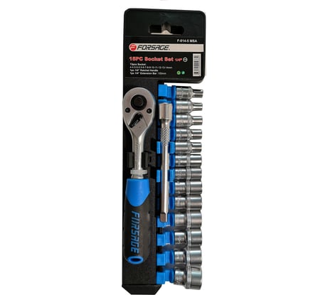 Набор головок с трещоткой в пластиковом держателе Forsage 15 пр F-014-5 MSA(9672)