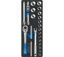 Набор торцевых головок KING TONY 3/8" с принадлежностями, ложемент, 23 предмета 9-3523MRV11