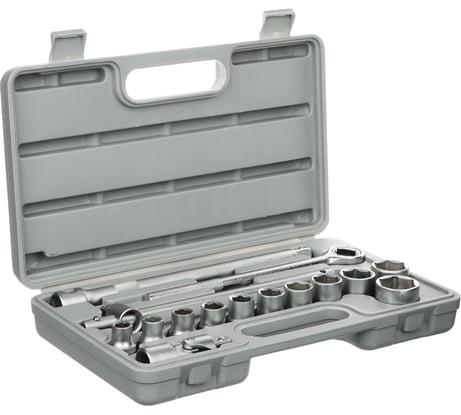 Набор головок ЕРМАК 16 предметов 10-27 мм с карданным шарниром 1/2 736-498